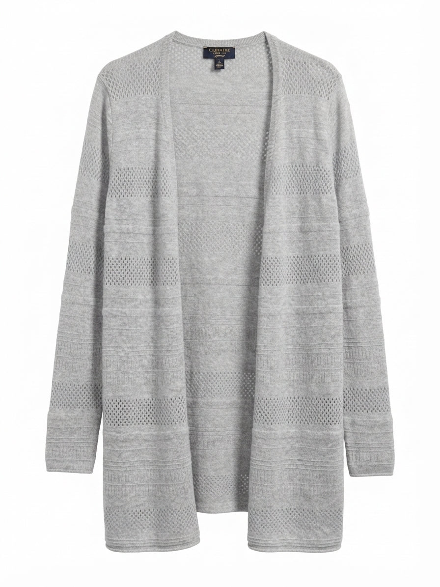 Charter Club · Cashmere Cardigan · Large · Light Gray