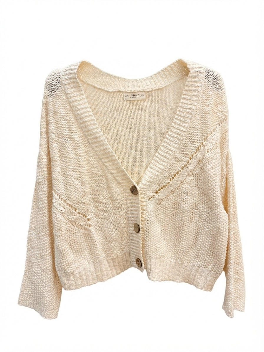 Natural Life · Button Up Cardigan · L/XL · Cream