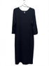 Fiore · 3/4 Sleeve Maxi Dress · 1X · Black