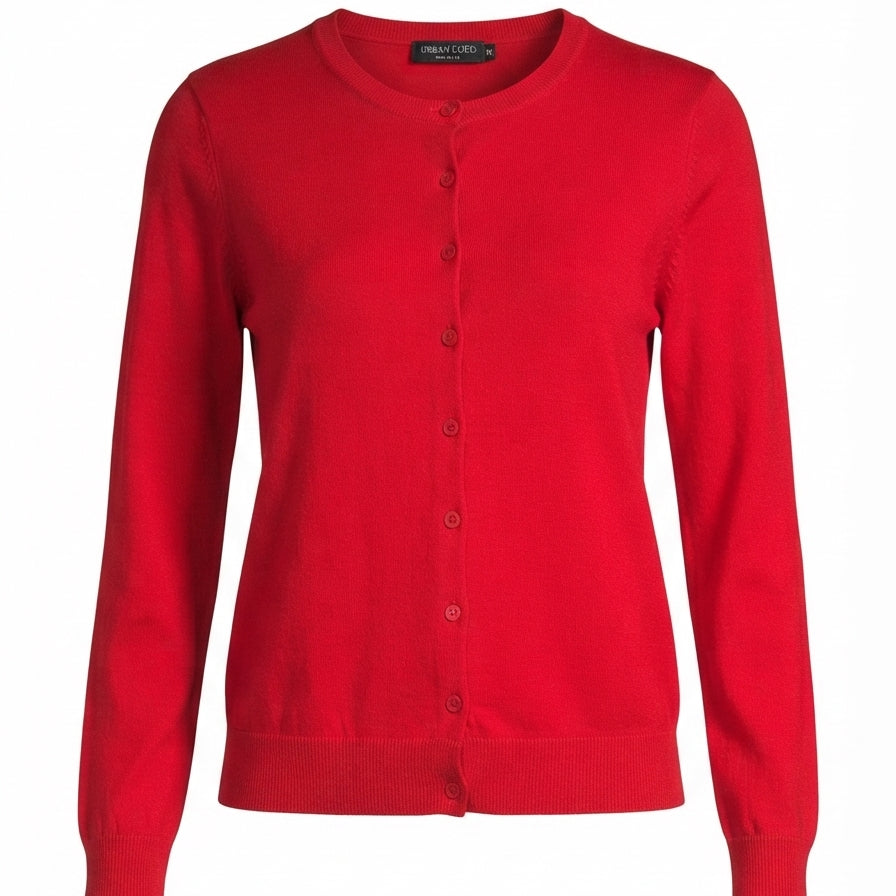 Urban Coco · Button Up Cardigan · Medium · Red