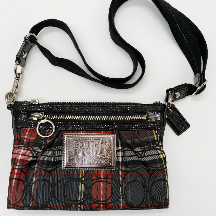 COACH · Vintage Poppy Tartan Plaid Crossbody · Crossbody · Black Multi