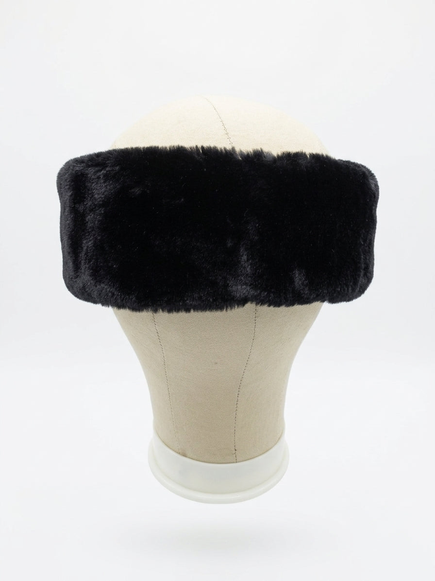 Faux Fur Headband · Hat · Adjust · Black