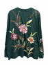 Johnny Was · Ivy Floral Embroidered Longsleeve · Large · Dark Green