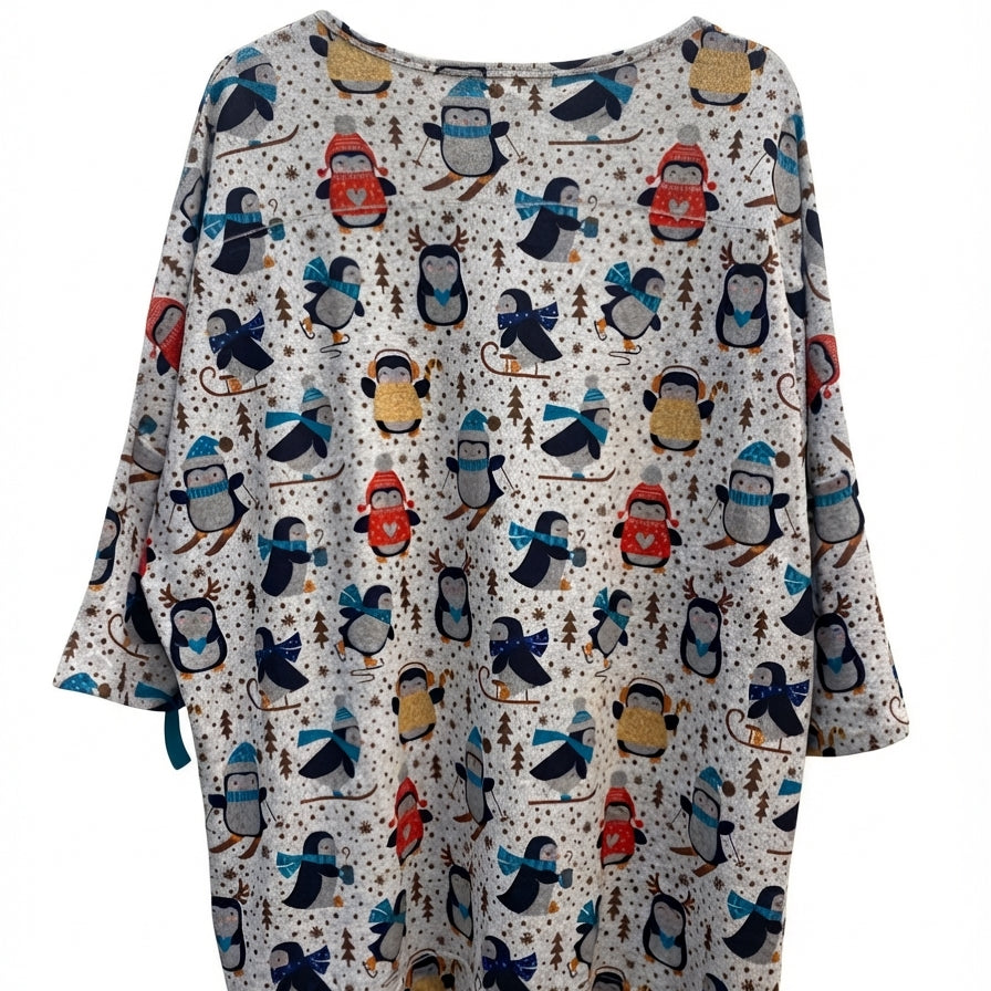 Shana · Winter Penguin Design · 2X · GrayMulti