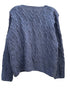 Blarney · Button Up Cable Knit Cardigan · Small · Denim