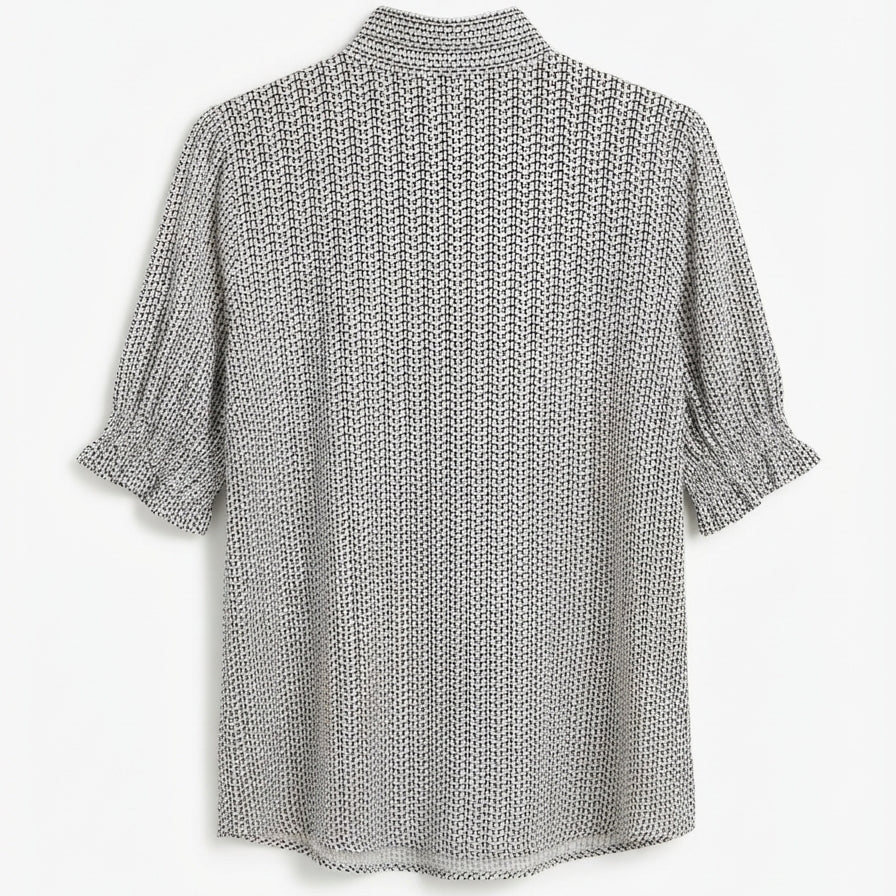 Adrianna Papell · Elbow Length Top · Large · WhiteBlk