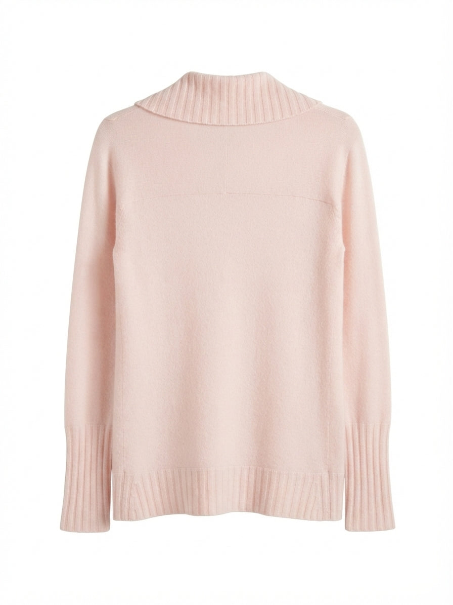 Kier+J · Cashmere Cardigan · Medium · Light Pink