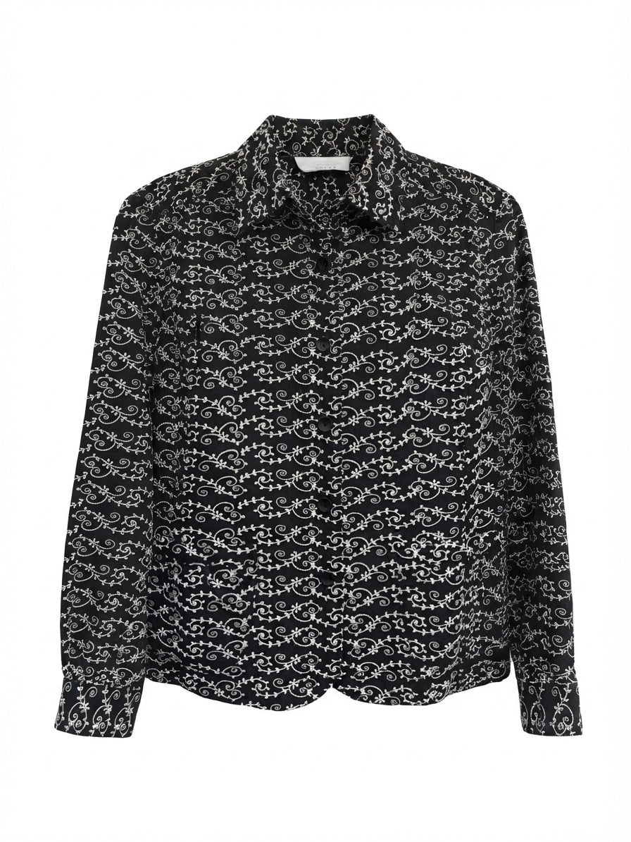 OscarDeLaRenta · Shirt · Small P · BlackCream