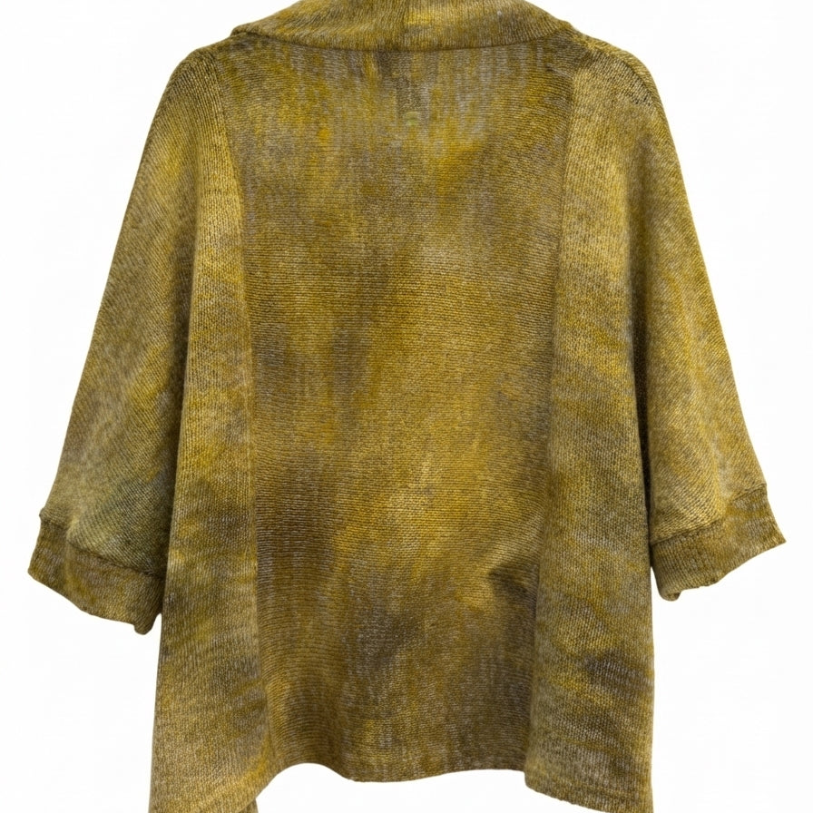 Yarn Art · Cowlneck Lightweight Marled Knit Sweater · Medium · Dijon