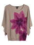 INC · KimonoSleeve Top with Sequin Flowers · Large · BeigeBerry