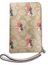 Coach · Zip Around Wristlet Strawberry Design · Wristlet · Tan with Red Strawberry Design