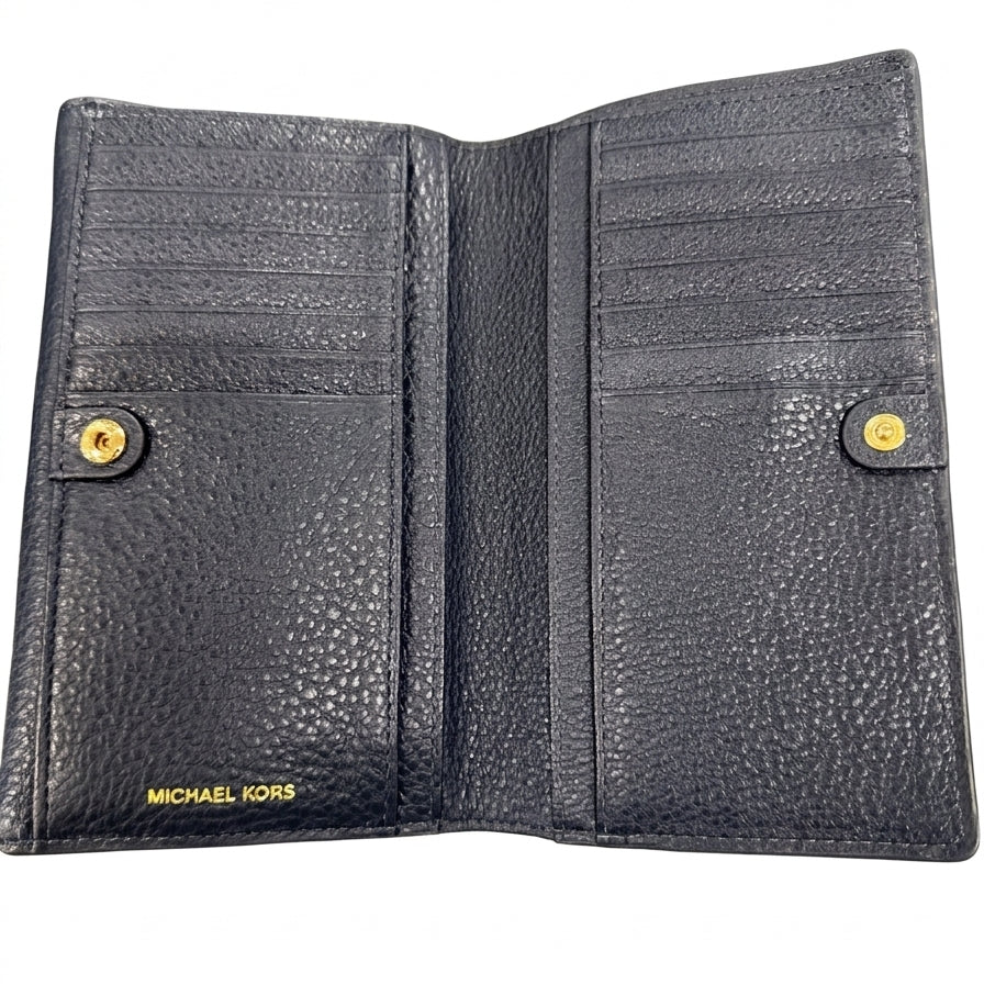 Michael Kors · Fulion Pebbled Leather Wallet · Wallet · Navy
