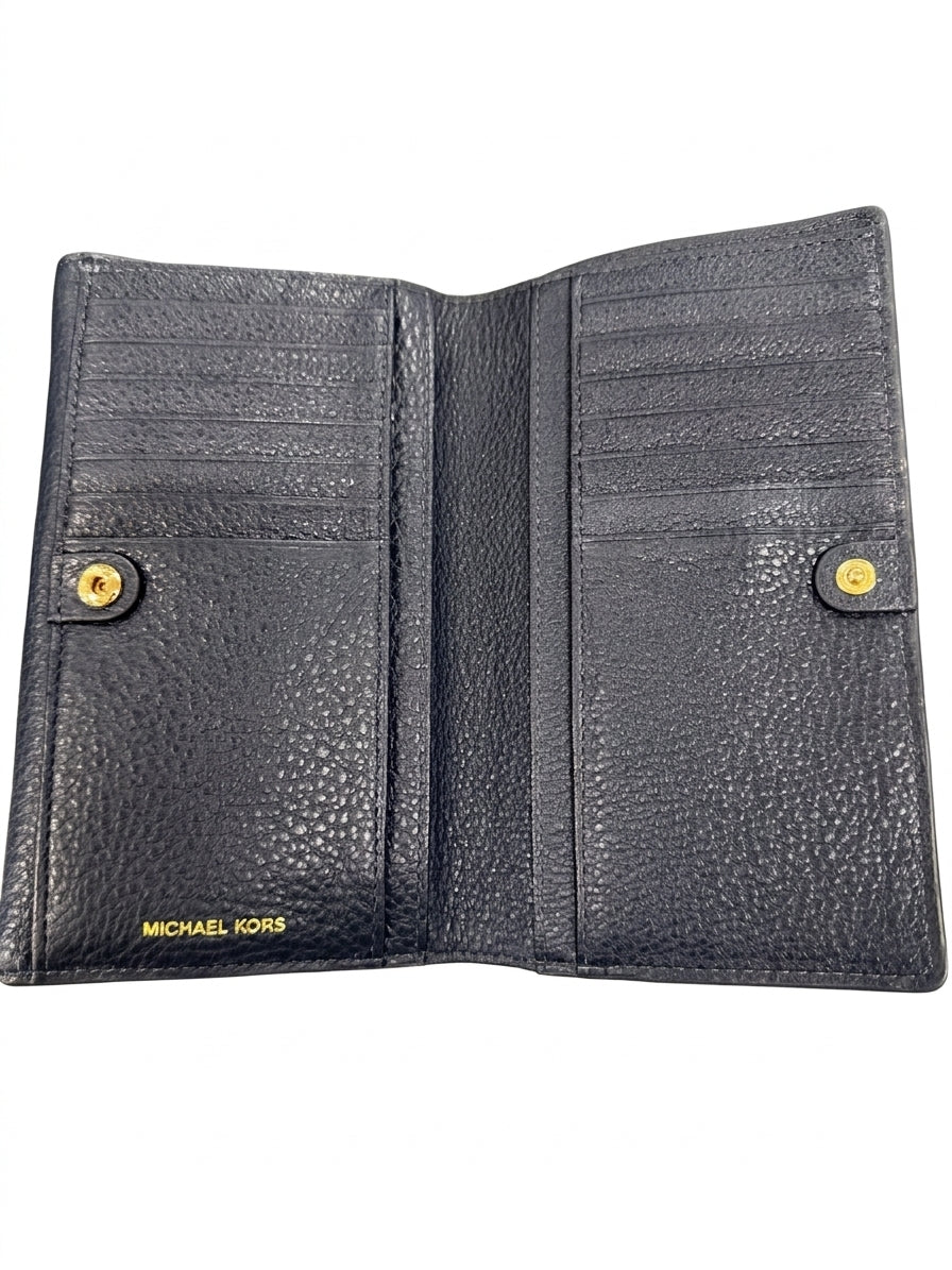 Michael Kors · Fulion Pebbled Leather Wallet · Wallet · Navy