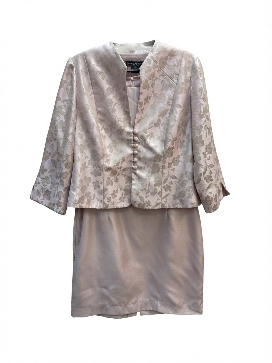 Jessica Howard · Sleeveless Dress with Floral Jacket Set · 16P · LightPink