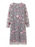 MsGlamour · 2 PC Dress Set · 1X · GrayFloral