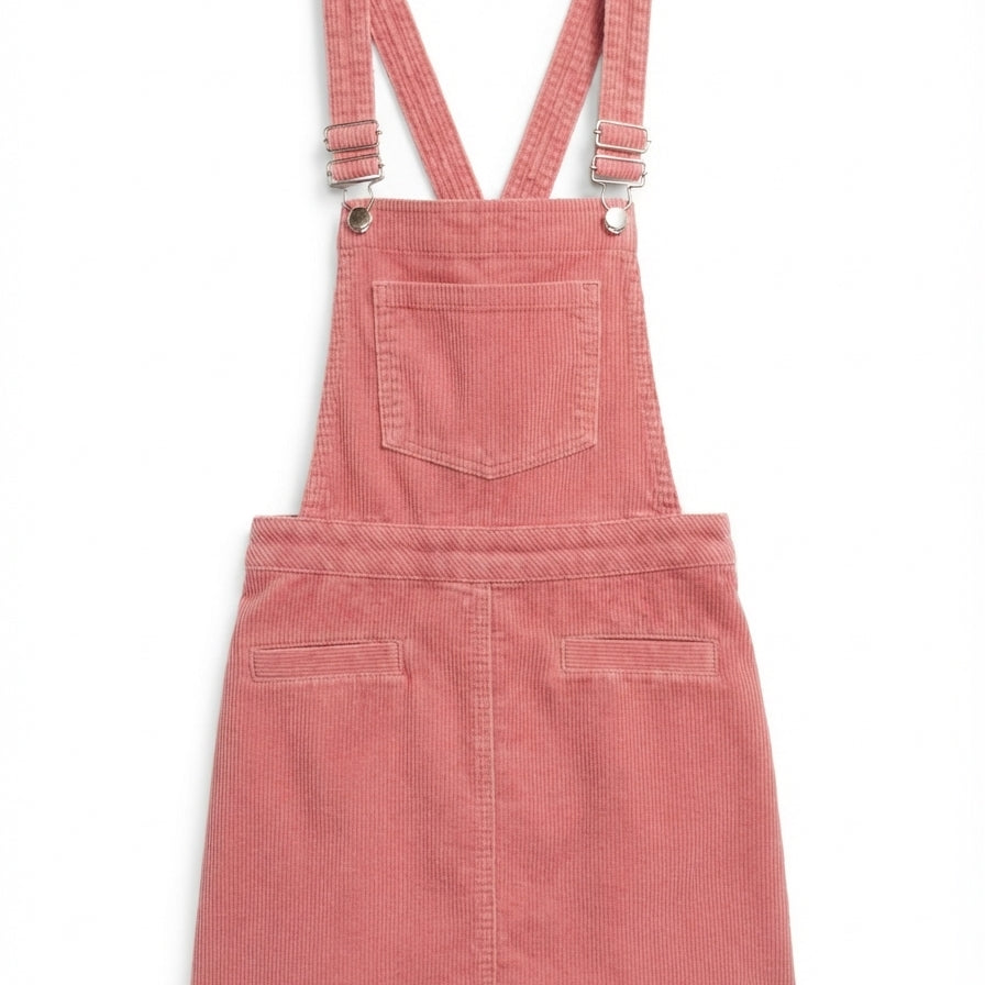 H&M · Flamingo Corduroy Overall Dress · 2 · Flamingo