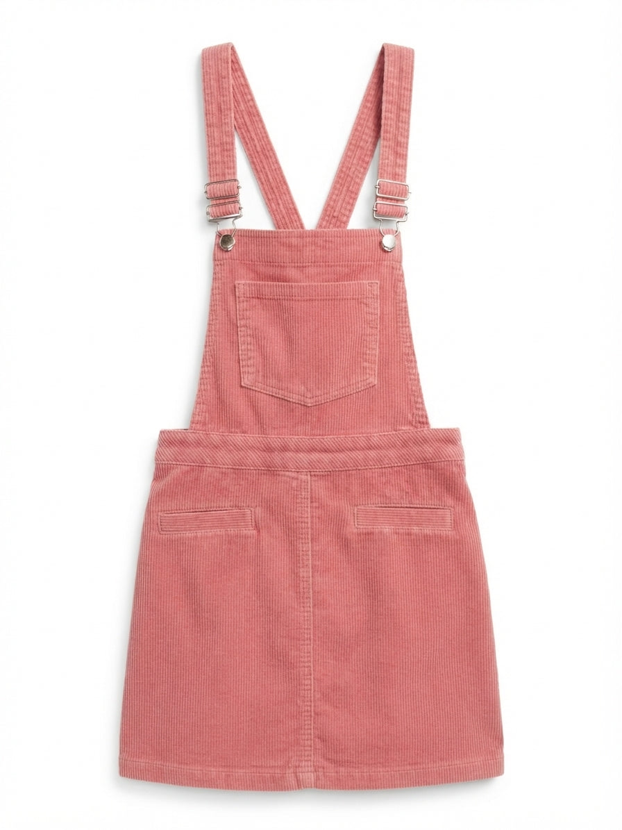 H&M · Flamingo Corduroy Overall Dress · 2 · Flamingo