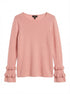 Charter Club · Cashmere Dusty Rose Ruffle Detail · Large · Dusty Rose