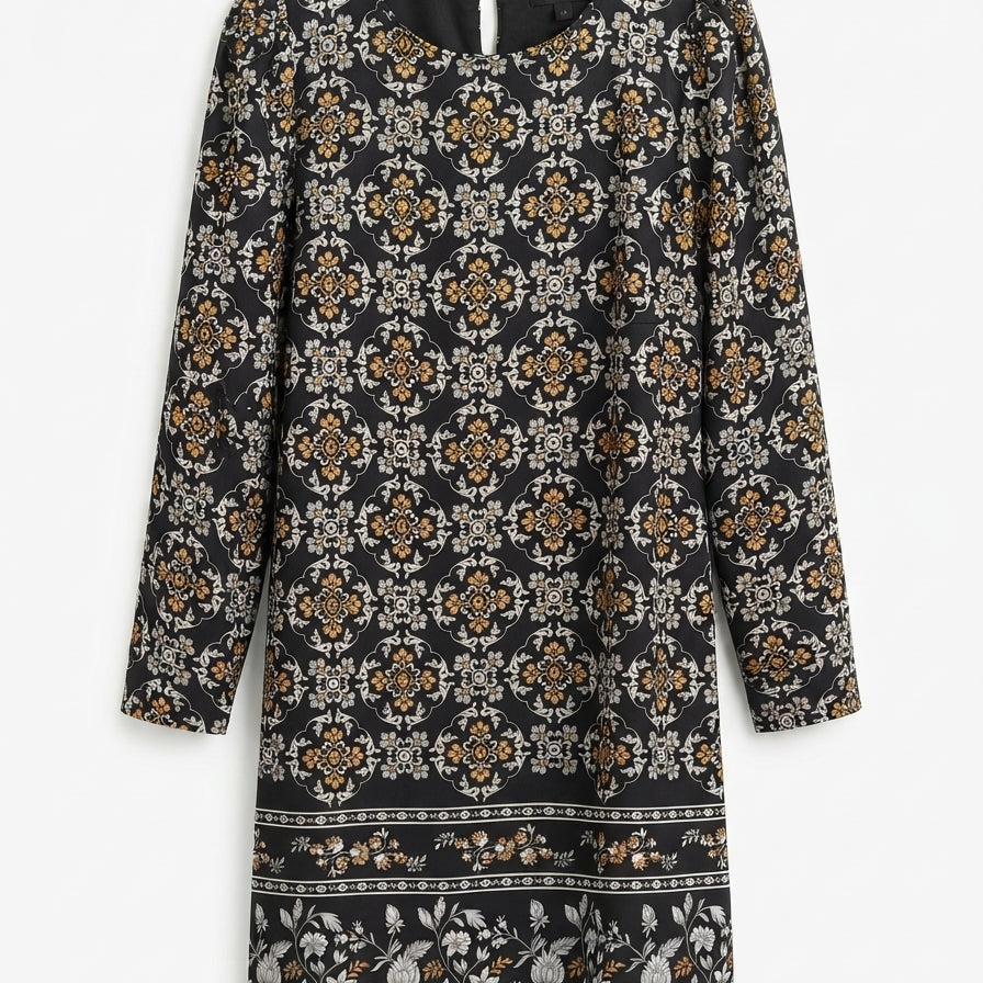 Ann Taylor · Longsleeve Dress · Medium · BlackBeige