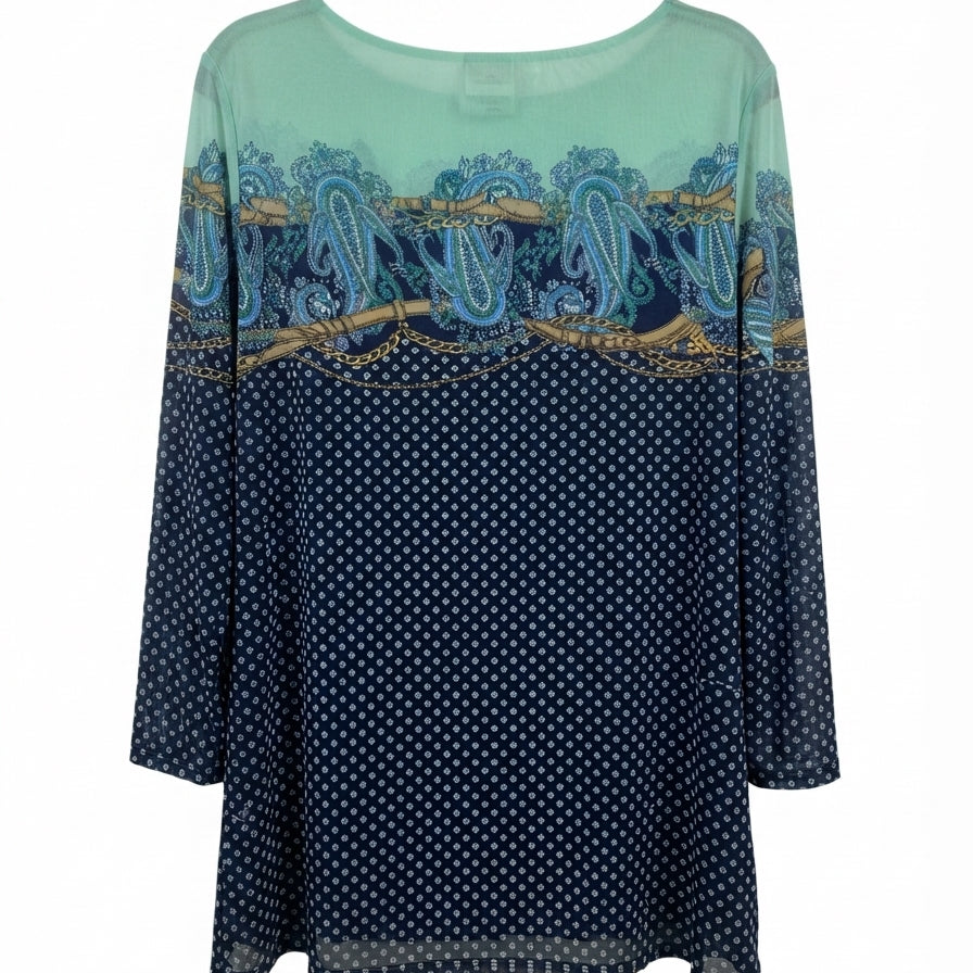 Charter Club · 3/4 Sleeve · 1X · GreenMulti