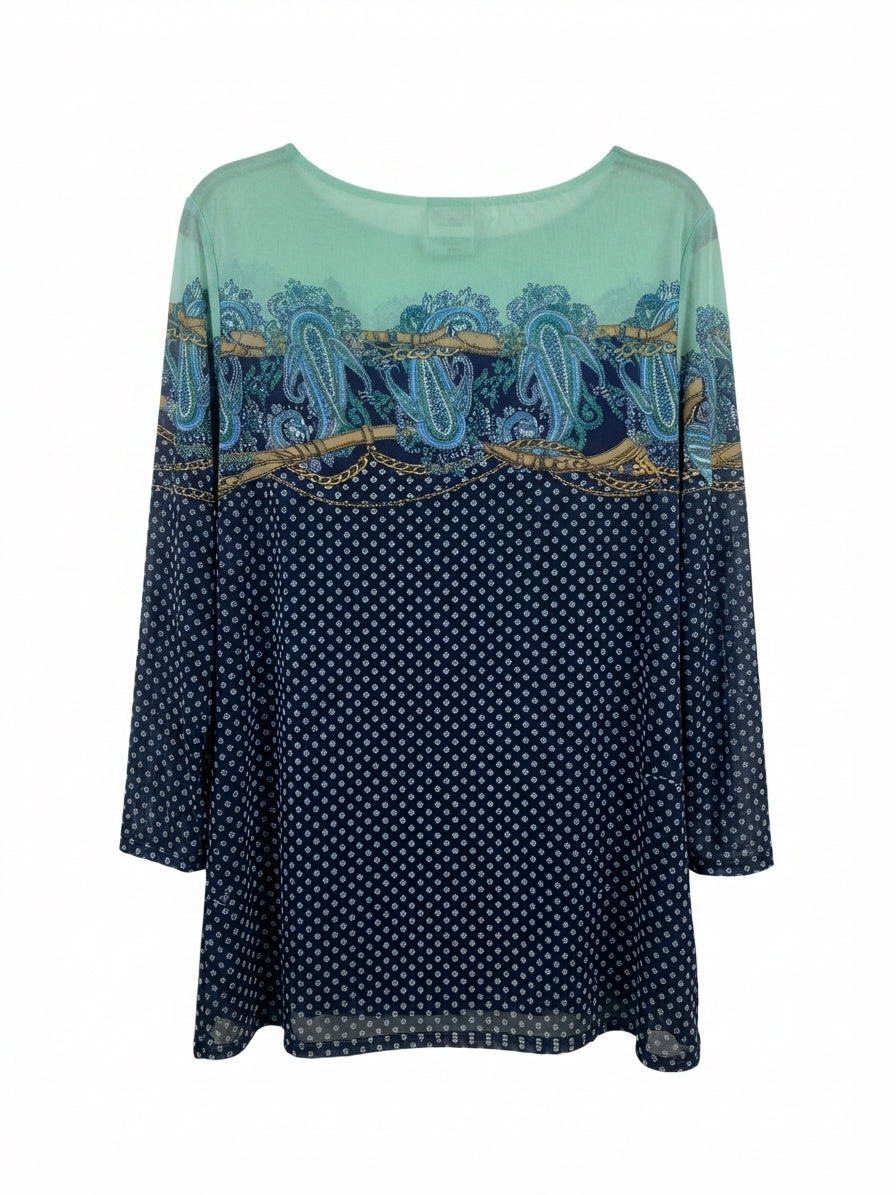 Charter Club · 3/4 Sleeve · 1X · GreenMulti