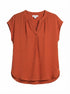 Liz Claiborne · Spice Split Neck Style · Large · Rust