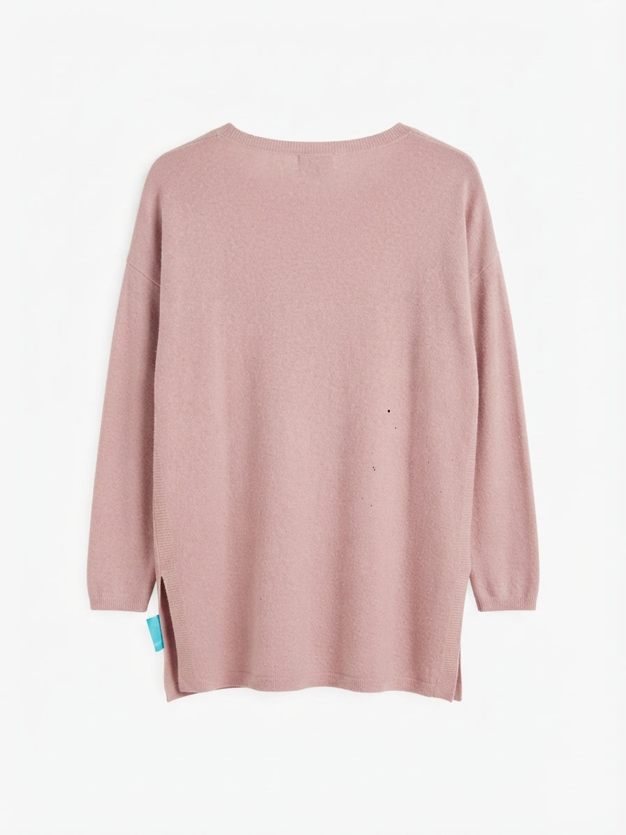 Benedetta B. · Merino Wool Blend Tunic Sweater · Medium · Blush