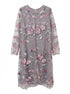 MsGlamour · 2 PC Dress Set · 1X · GrayFloral