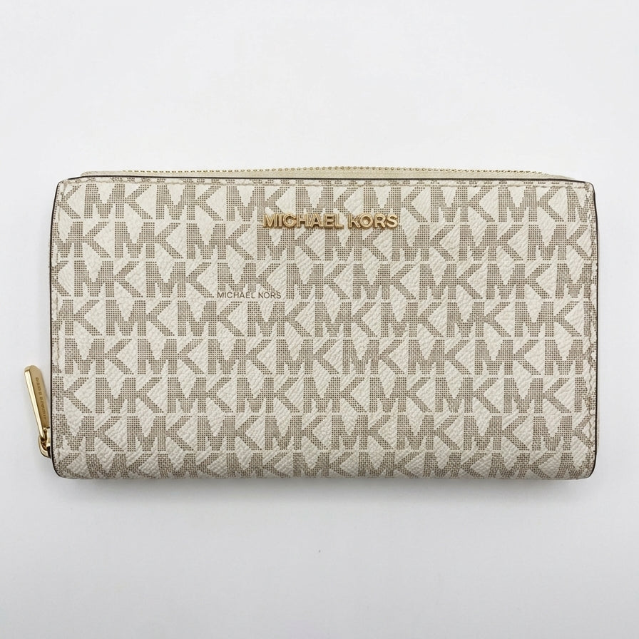Michael Kors · Jet Set Double Zip · Phone Wallet · Vanilla