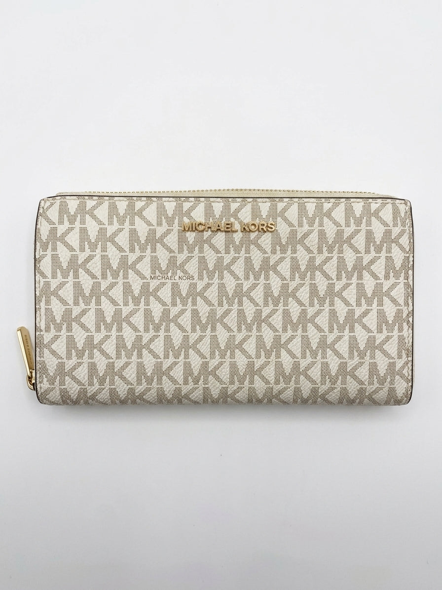 Michael Kors · Jet Set Double Zip · Phone Wallet · Vanilla