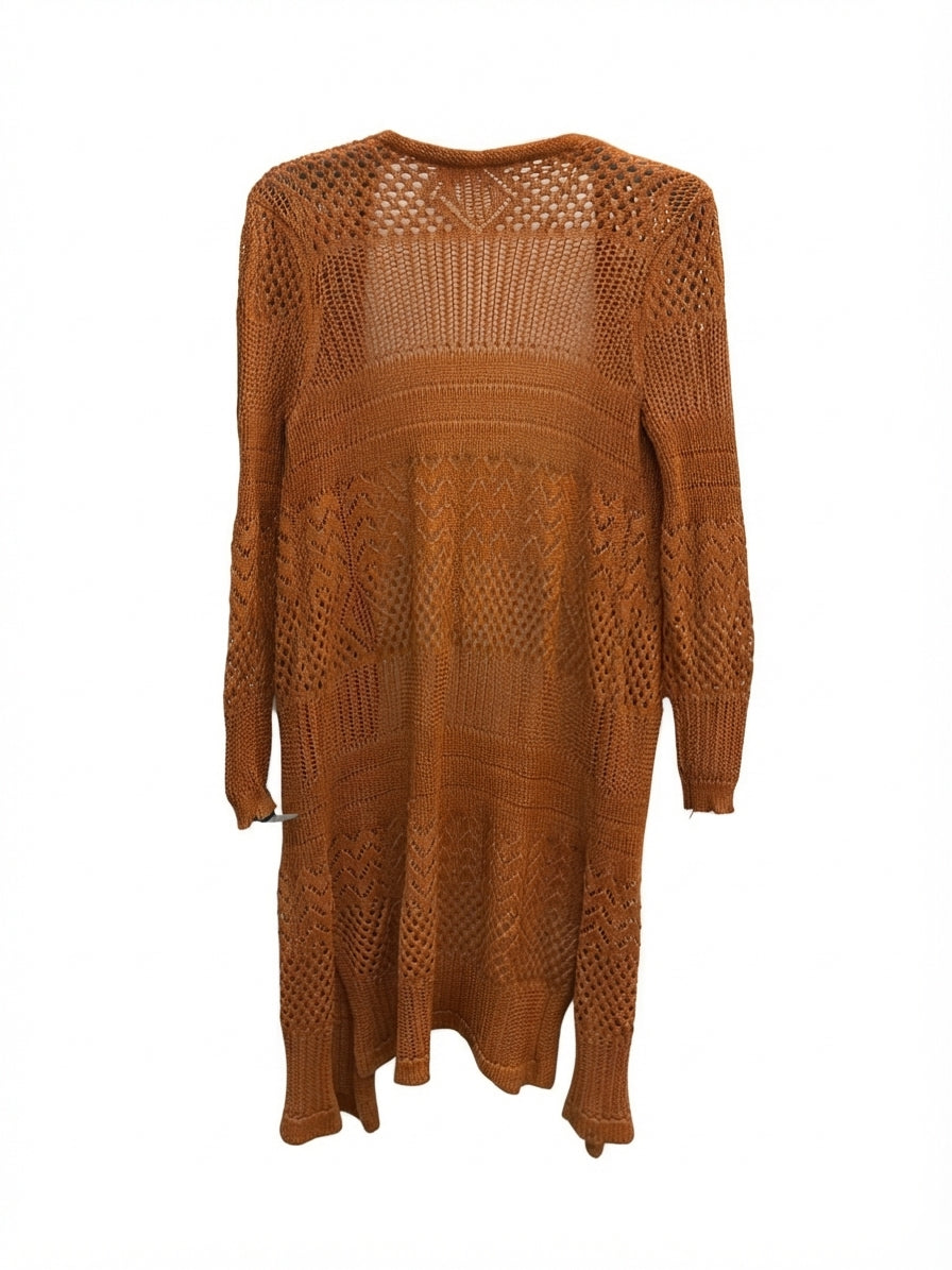 Chelsea & Theodore · Open Drape Cardigan · Medium · Pumpkin