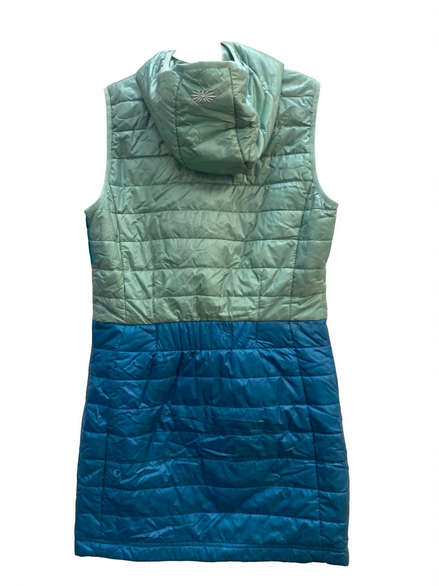 SKHoop · Airtastic Quilted Hooded Zip Long Vest · Medium · SeaGreenTurq