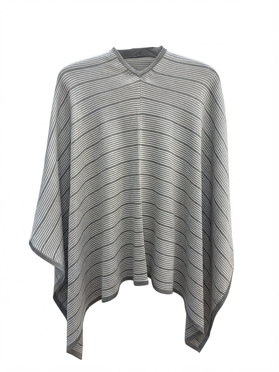 Calvin Klein · Poncho Style · OS · Gray/White
