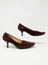 Tod's · Penny Loafer Kitten Heel Pumps · 8.5 · Brown Suede