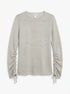 Nordstrom Signature · Cashmere Ruched Detail Top · Large · Light Gray