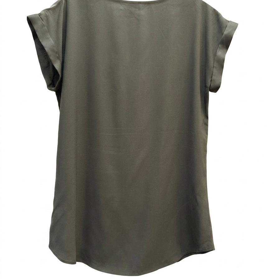 Express · Cap Sleeve Top · Small · Olive