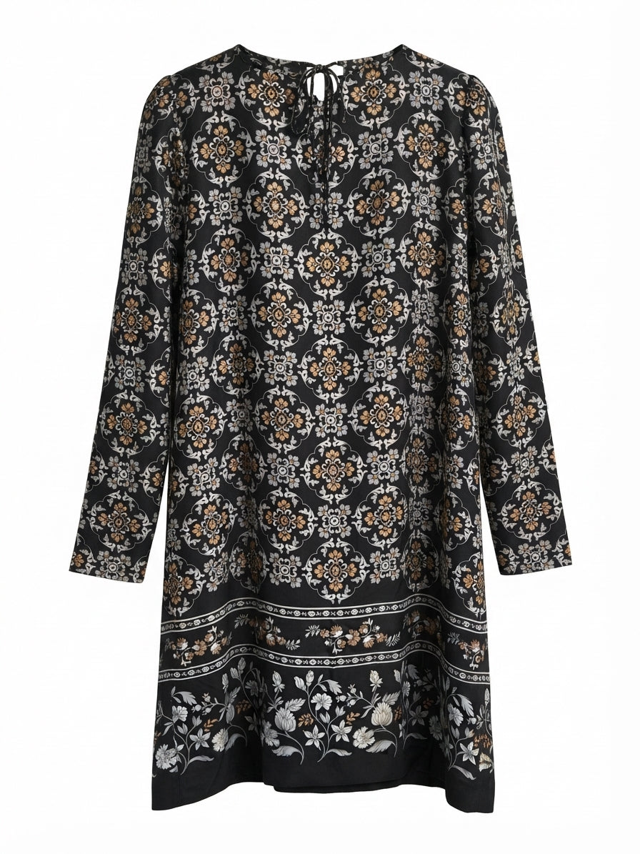 Ann Taylor · Longsleeve Dress · Medium · BlackBeige